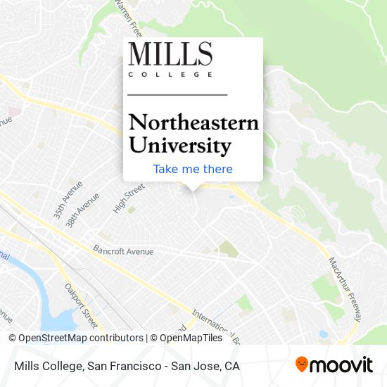 Mills College map