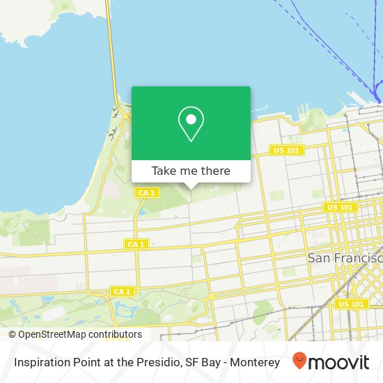 Mapa de Inspiration Point at the Presidio
