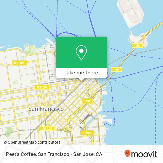 Peet's Coffee map