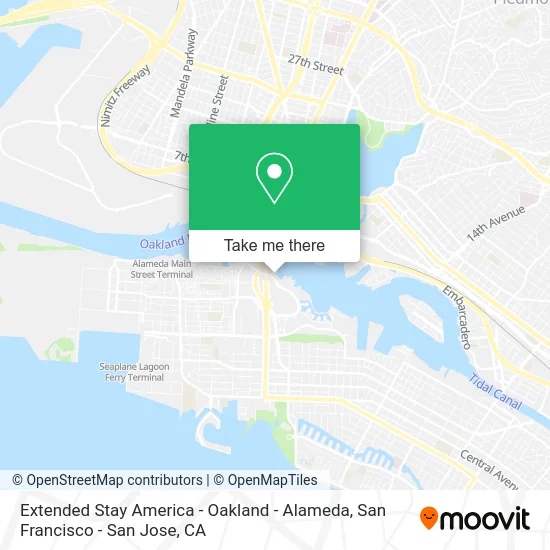 Extended Stay America - Oakland - Alameda map