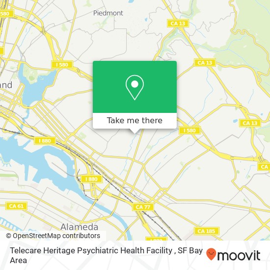 Mapa de Telecare Heritage Psychiatric Health Facility