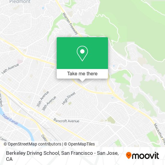 Berkeley Driving School map