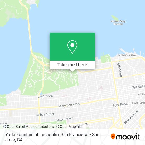 Yoda Fountain at Lucasfilm map