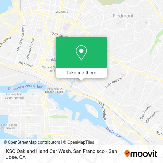 KSC Oakland Hand Car Wash map