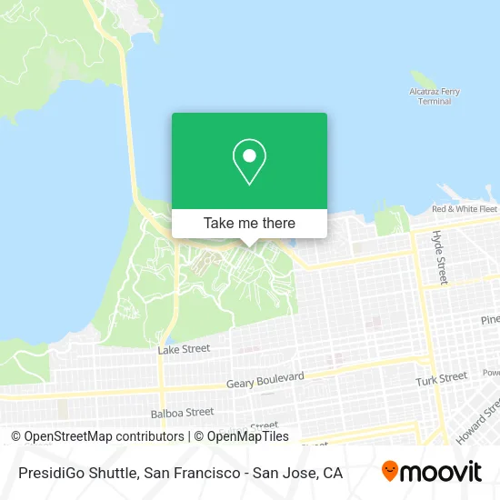 PresidiGo Shuttle map