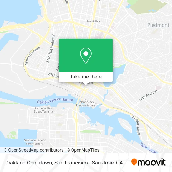 Oakland Chinatown map