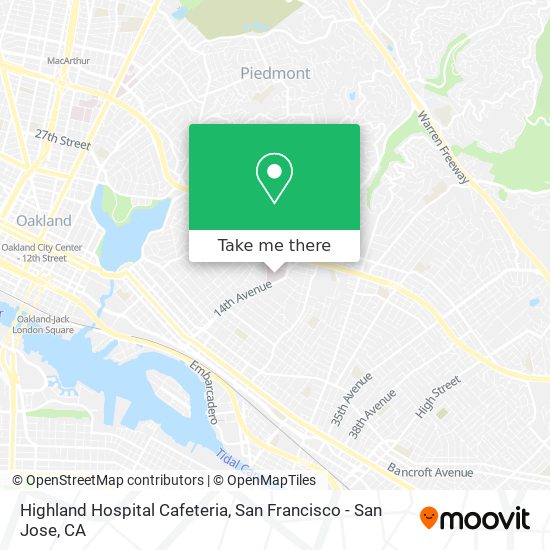 Highland Hospital Cafeteria map