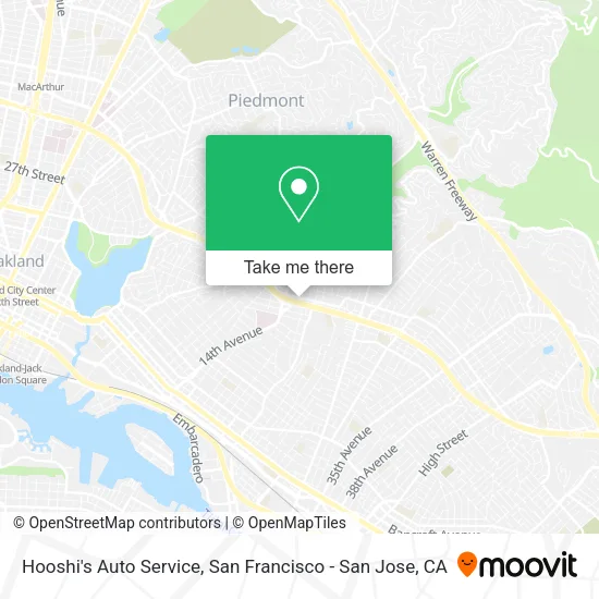 Hooshi's Auto Service map
