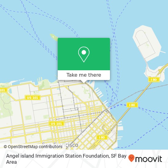 Mapa de Angel island Immigration Station Foundation