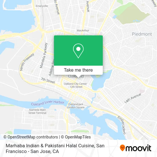 Mapa de Marhaba Indian & Pakistani Halal Cuisine