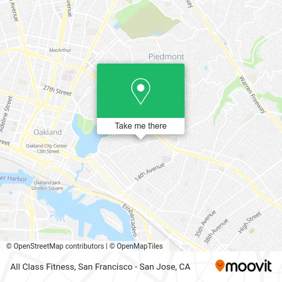 All Class Fitness map