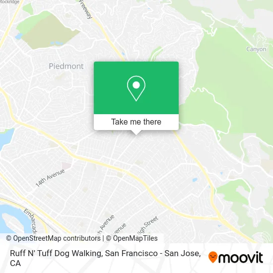 Ruff N' Tuff Dog Walking map