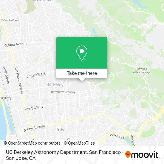 UC Berkeley Astronomy Department map