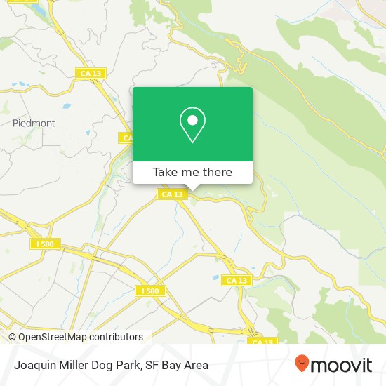 Mapa de Joaquin Miller Dog Park