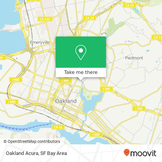 Oakland Acura map