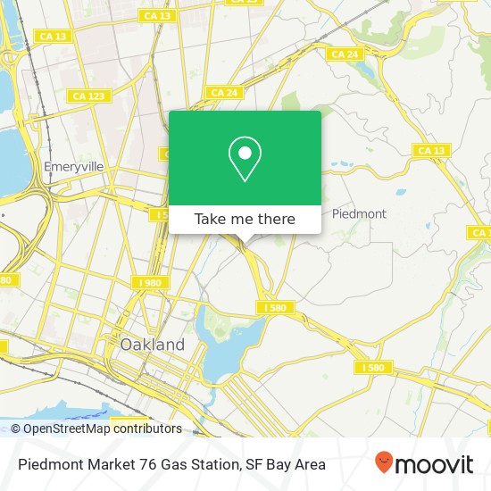 Mapa de Piedmont Market 76 Gas Station