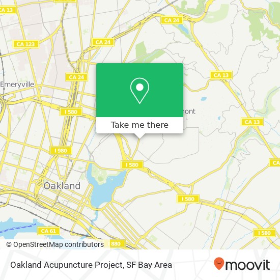 Mapa de Oakland Acupuncture Project