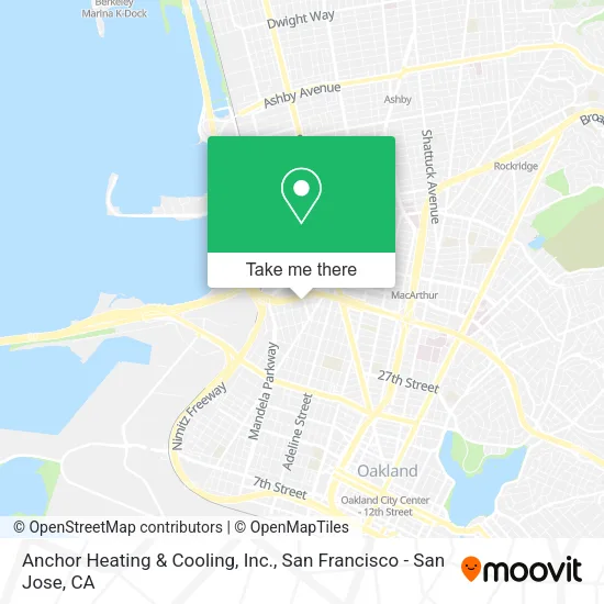 Mapa de Anchor Heating & Cooling, Inc.