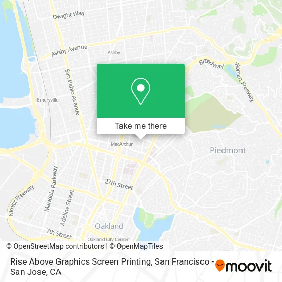Rise Above Graphics Screen Printing map