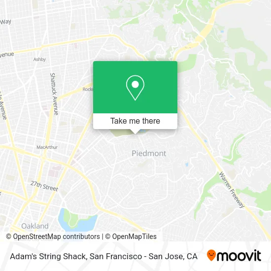 Mapa de Adam's String Shack