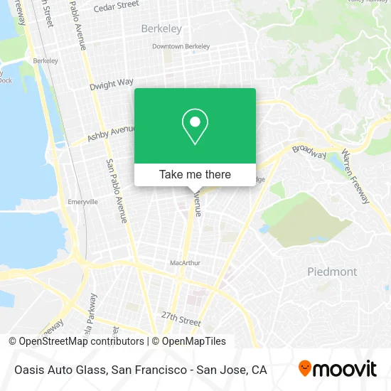 Mapa de Oasis Auto Glass