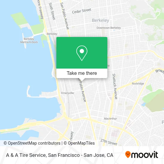 A & A Tire Service map