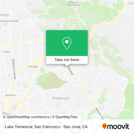 Lake Temescal map