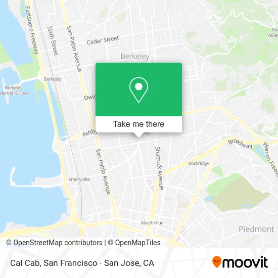 Cal Cab map