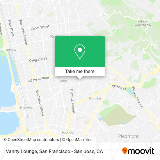 Vanity Lounge map