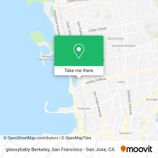 glassybaby Berkeley map