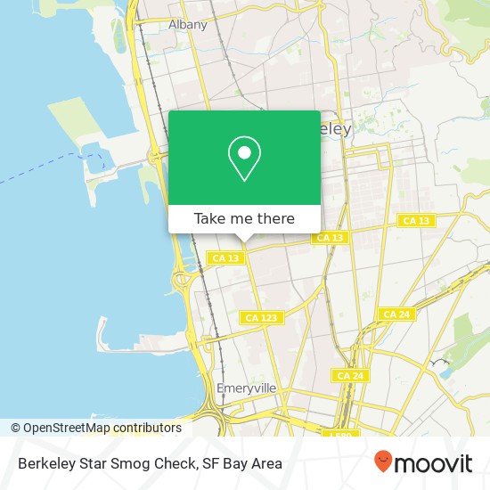 Mapa de Berkeley Star Smog Check