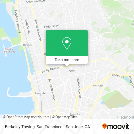 Mapa de Berkeley Towing