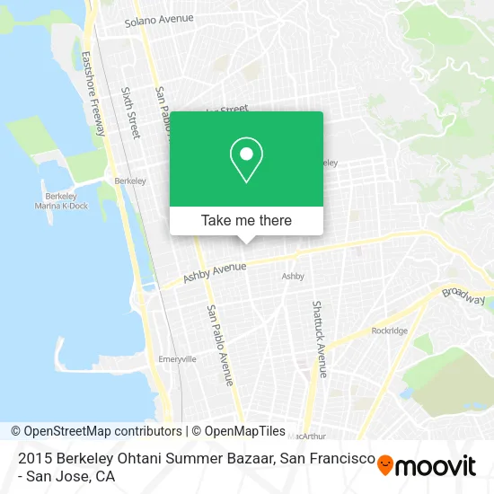 Mapa de 2015 Berkeley Ohtani Summer Bazaar