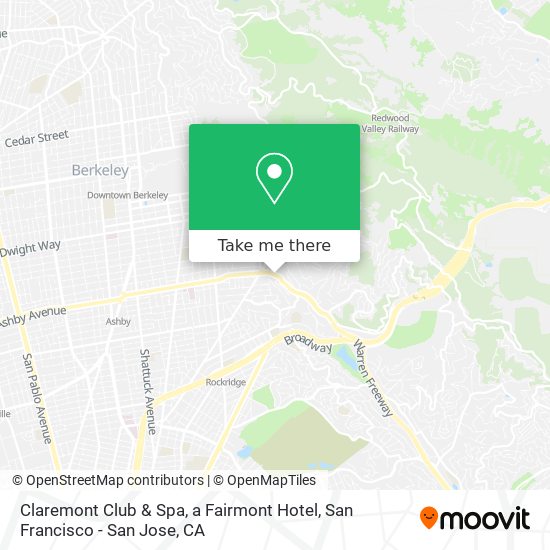 Mapa de Claremont Club & Spa, a Fairmont Hotel