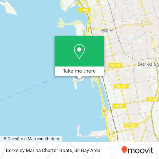 Mapa de Berkeley Marina Charter Boats