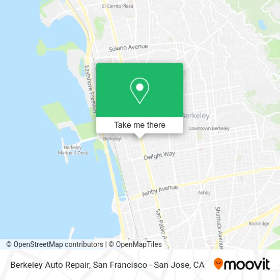 Berkeley Auto Repair map