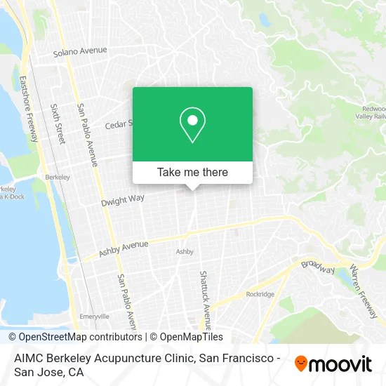 Mapa de AIMC Berkeley Acupuncture Clinic