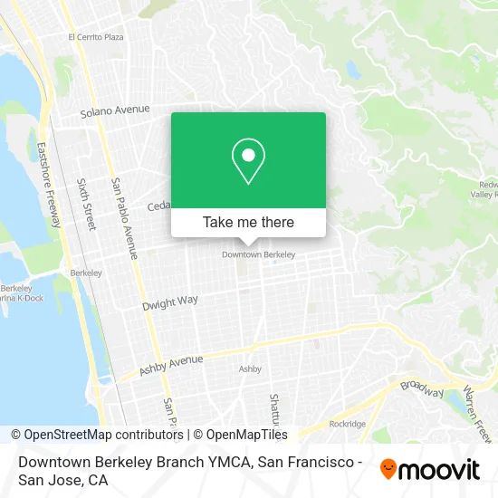 Mapa de Downtown Berkeley Branch YMCA