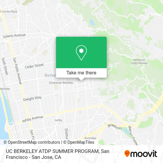 Mapa de UC BERKELEY ATDP SUMMER PROGRAM