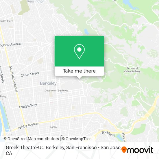 Mapa de Greek Theatre-UC Berkeley