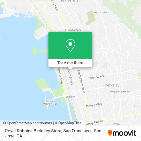 Royal Robbins Berkeley Store map