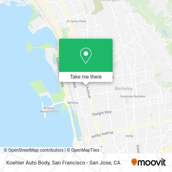 Mapa de Koehler Auto Body
