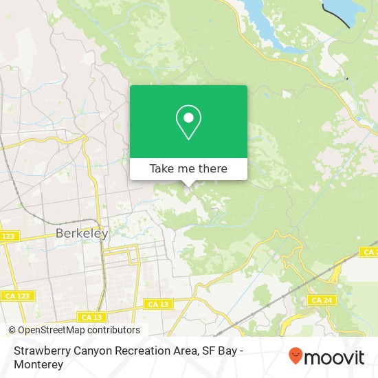 Strawberry Canyon Recreation Area map