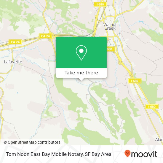 Tom Noon East Bay Mobile Notary map
