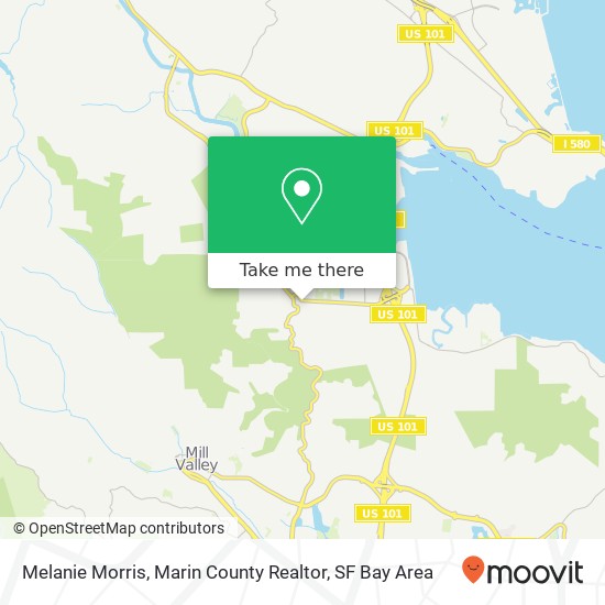 Mapa de Melanie Morris,  Marin County Realtor