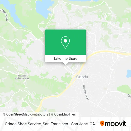 Orinda Shoe Service map