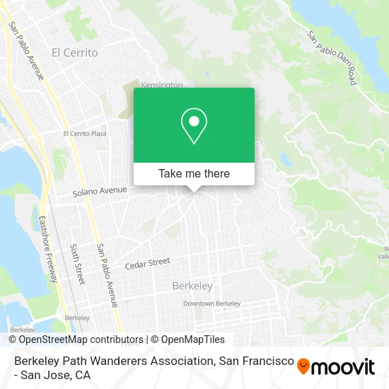 Berkeley Path Wanderers Association map