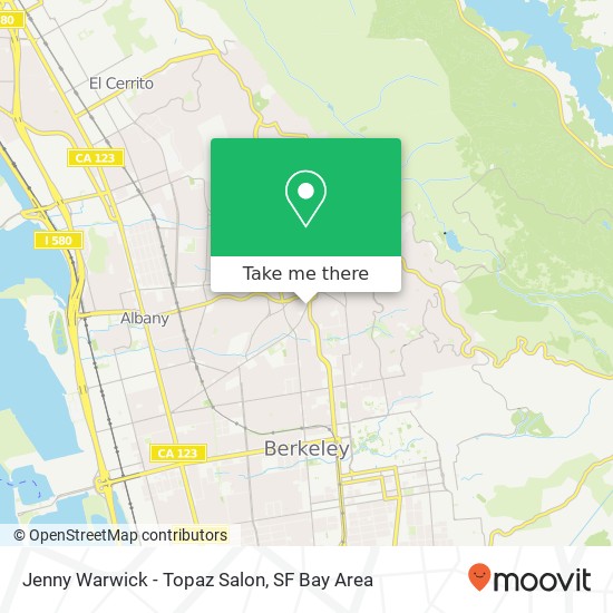 Mapa de Jenny Warwick - Topaz Salon
