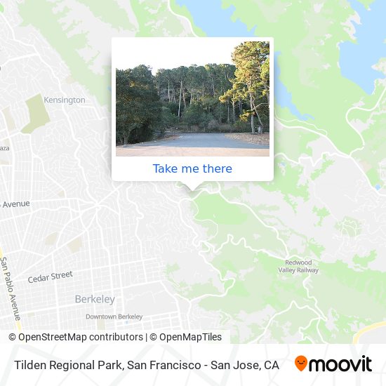 Tilden Regional Park map