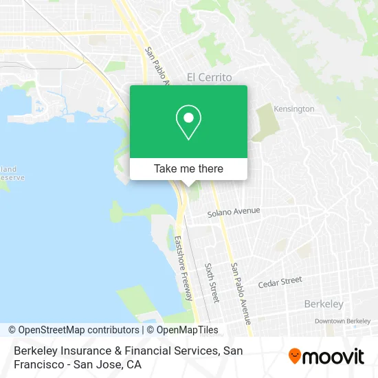 Berkeley Insurance & Financial Services map